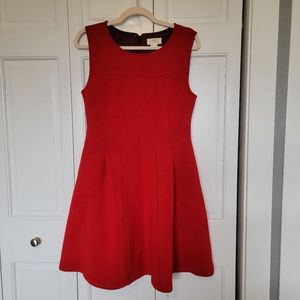 Maeve Anthropologie Red Debutante Dress Sleeveless Fit & Flare Size Medium EUC